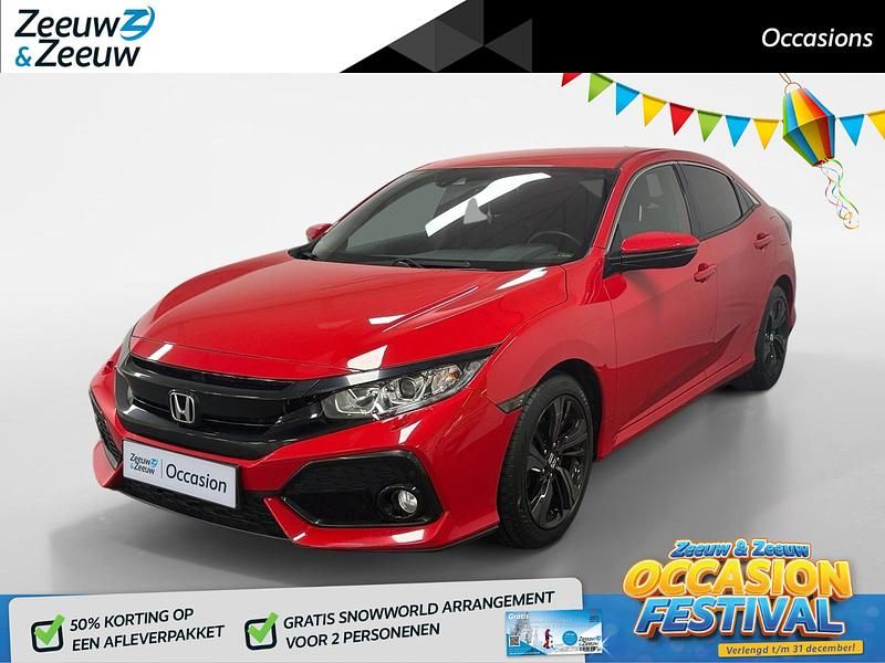 Rood Gebruikt 2019 Honda Civic Elegance Hatchback | € 16.935 (Goede deal) - Afbeelding 1/4
