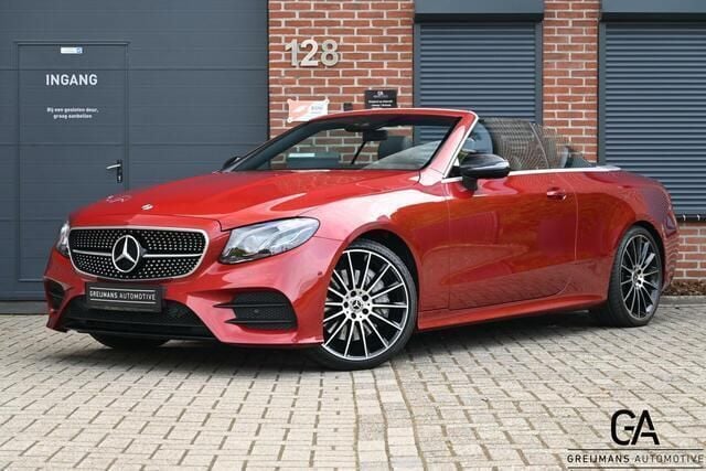 Rood, metallic lak Gebruikt 2019 Mercedes E350 Premium Plus Cabriolet | € 48.950 (Duur) - Afbeelding 1/4