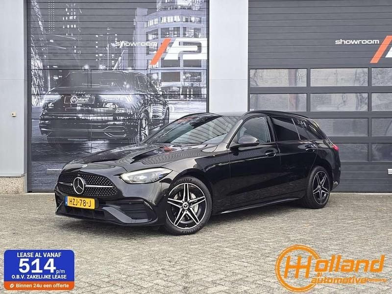 Zwart Occasion 2022 Mercedes C300e AMG line Stationwagen | € 38.850 (Eerlijke prijs) - Afbeelding 1/4