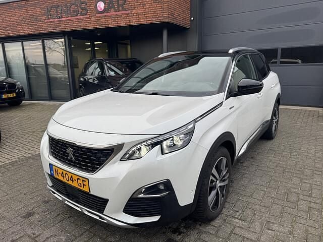 Wit Gebruikt 2018 Peugeot 3008 GT-line SUV | € 13.995 (Super prijs) - Afbeelding 1/4