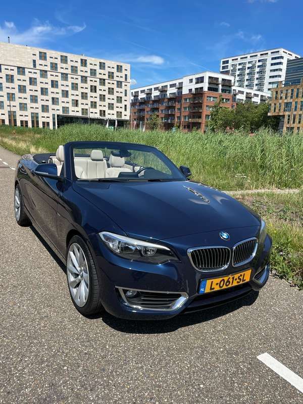 Blauw Gebruikt 2015 BMW 218 Cabriolet | € 17.995 (Eerlijke prijs) - Afbeelding 1/4