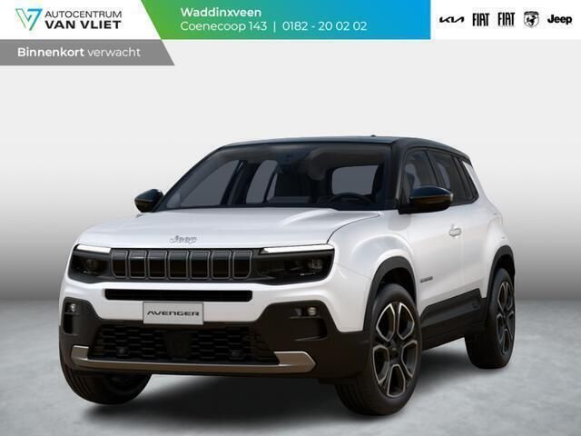 Snow white, dak volcano black 934 Nieuw 2025 Jeep Avenger EV Summit SUV | € 36.490 (Goede deal) - Afbeelding 1/4