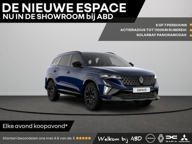 Bleu nocturne (blauw mica) Nieuw 2025 Renault Espace Techno MPV | € 46.365 (Eerlijke prijs) - Afbeelding 1/4