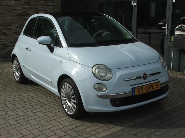 Blauw, andere lak Gebruikt 2008 Fiat 500 Lounge Hatchback | € 3.795 (Eerlijke prijs) - Afbeelding 1/4