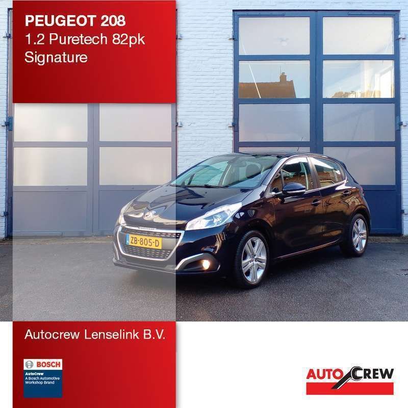 Blauw Gebruikt 2019 Peugeot 208 Signature Sky Hatchback | € 11.450 (Duur) - Afbeelding 1/4