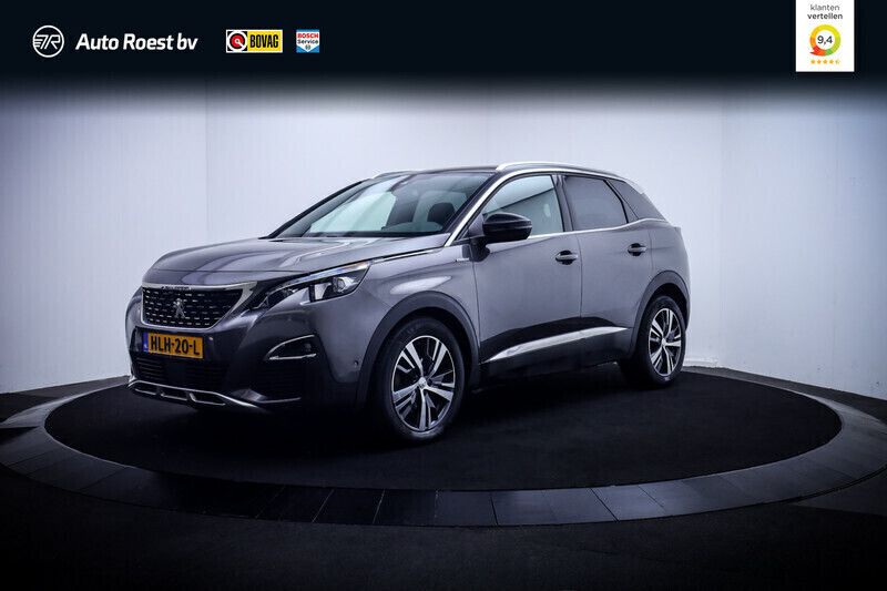 Grijs Gebruikt 2018 Peugeot 3008 GT-line SUV | € 20.925 (Eerlijke prijs) - Afbeelding 1/4