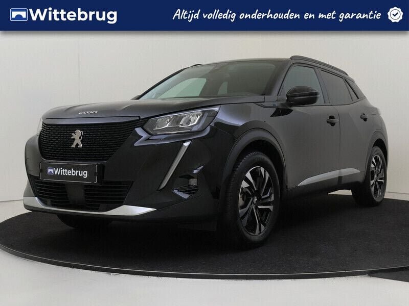 Zwart, metallic lak Gebruikt 2022 Peugeot e-2008 Allure SUV | € 20.925 (Goede deal) - Afbeelding 1/3