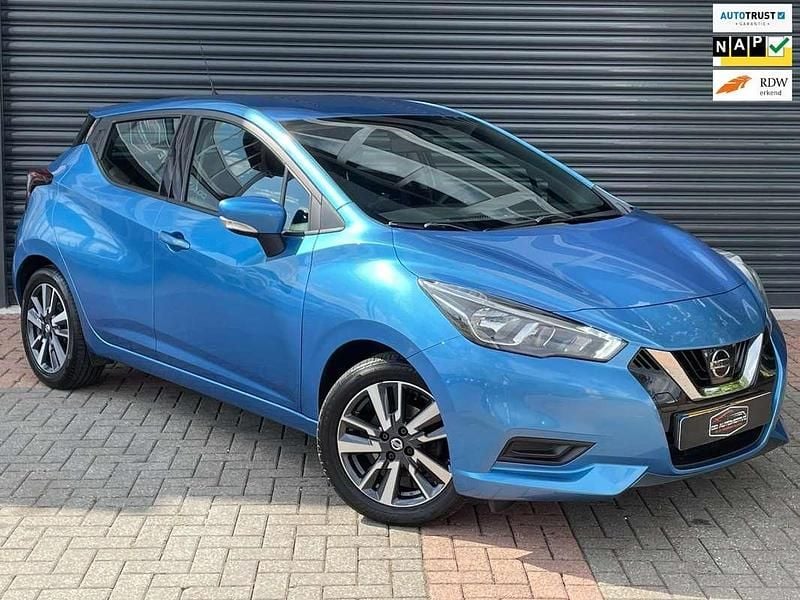 Blauw, metallic lak Gebruikt 2018 Nissan Micra Acenta Hatchback | € 8.750 (Goede deal) - Afbeelding 1/4