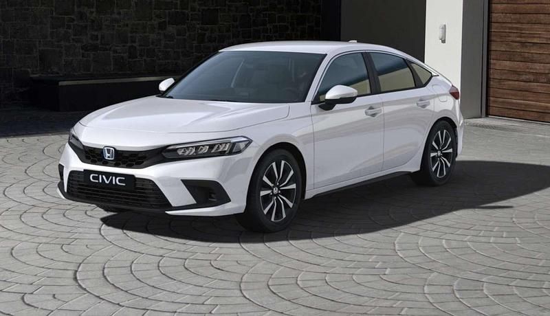 Wit Nieuw 2024 Honda Civic Elegance Hatchback | € 39.100 (Super prijs) - Afbeelding 1/4