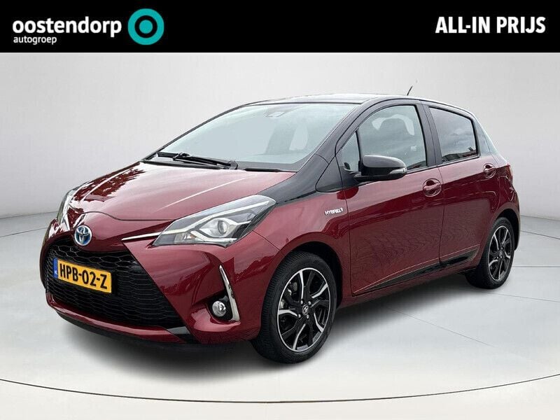 Rood Gebruikt 2017 Toyota Yaris Hybrid Hatchback | € 16.450 (Eerlijke prijs) - Afbeelding 1/4