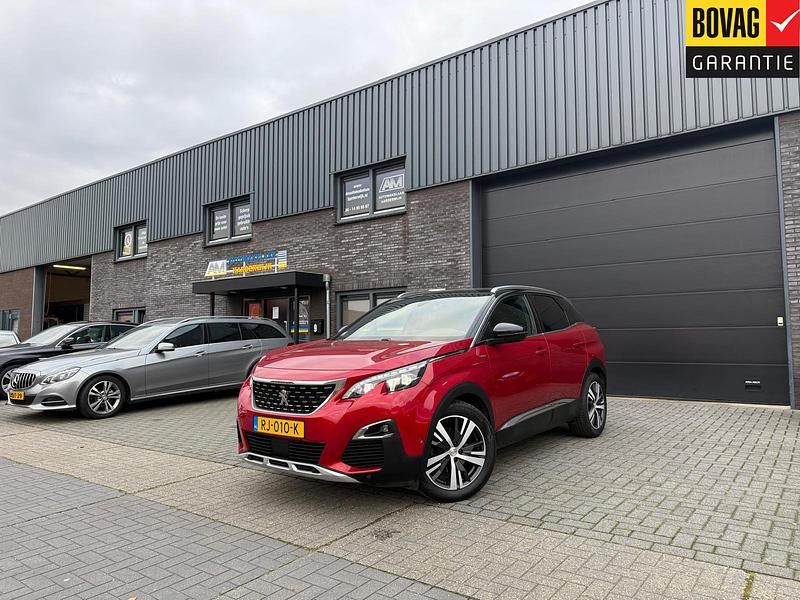 Rood Gebruikt 2017 Peugeot 3008 GT-line SUV | € 15.950 (Eerlijke prijs) - Afbeelding 1/4