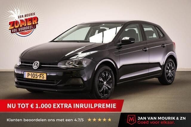 Zwart Gebruikt 2019 VW Polo Comfortline Hatchback | € 16.200 (Goede deal) - Afbeelding 1/4