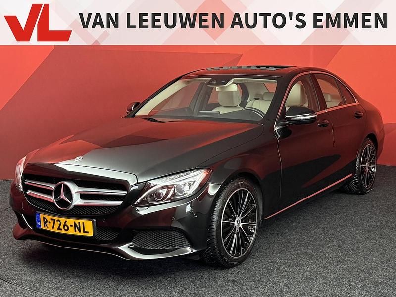 Zwart (metallic) Occasion 2018 Mercedes C180 Premium Plus Sedan | € 21.400 (Super prijs) - Afbeelding 1/4