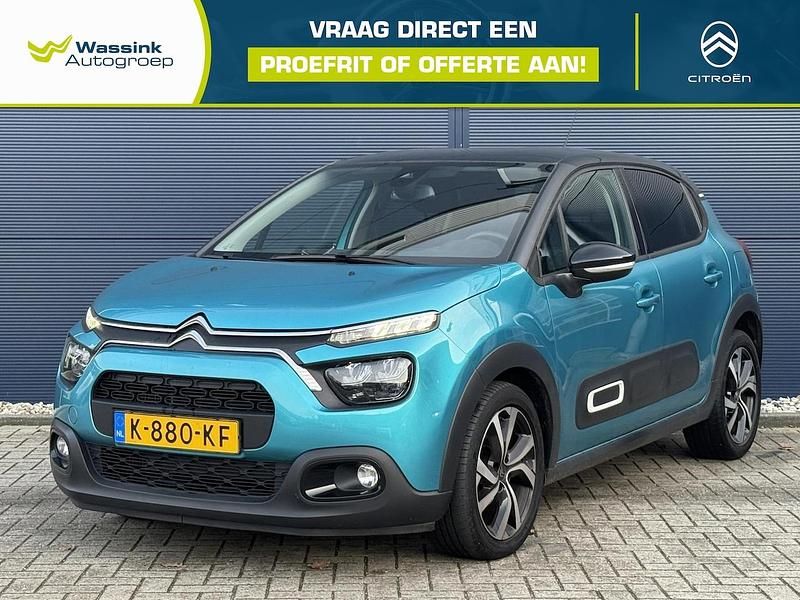 Blauw Occasion 2021 Citroën C3 PureTech Hatchback | € 15.940 (Eerlijke prijs) - Afbeelding 1/4