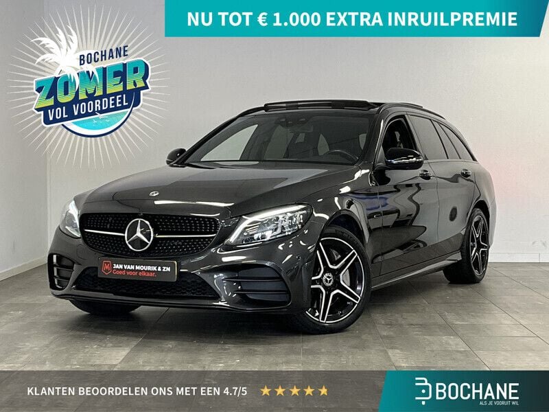 Grijs Gebruikt 2020 Mercedes C300 AMG Stationwagen | € 30.495 - Afbeelding 1/4