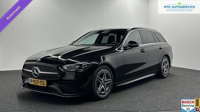 Occasion Mercedes C180 AMG line 191 PK (140 kW) 2022 Zwart Stationwagen