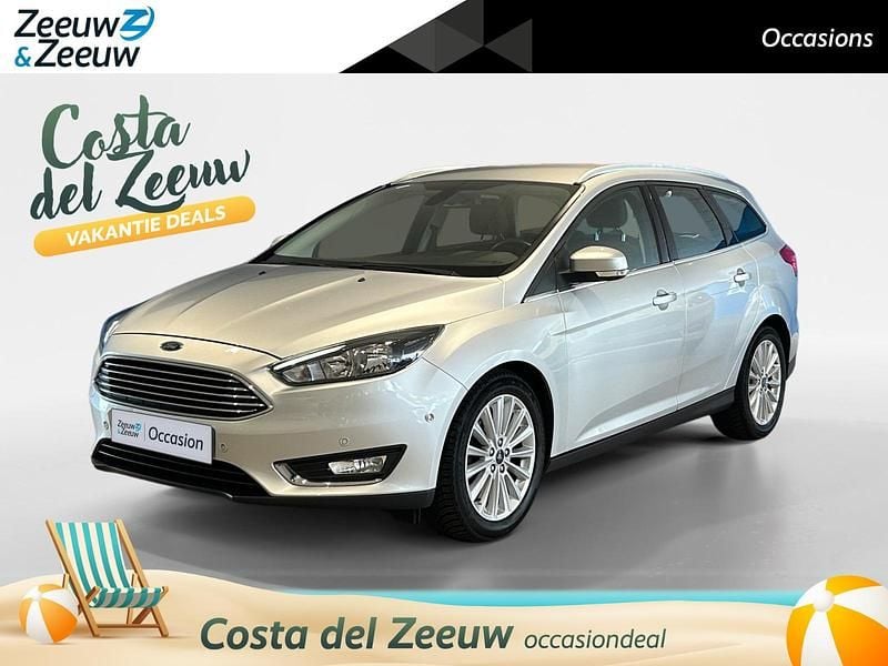 Grijs Gebruikt 2018 Ford Focus Titanium Stationwagen | € 12.945 (Eerlijke prijs) - Afbeelding 1/4