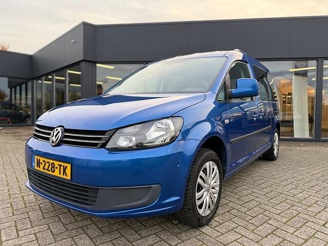 Blauw (metallic) Gebruikt 2014 VW Caddy Maxi Comfortline MPV | € 10.950 (Super prijs) - Afbeelding 1/4