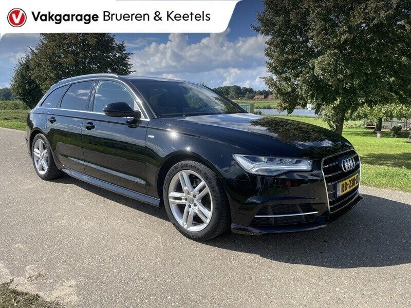 Zwart Gebruikt 2018 Audi A6 S-Line Stationwagen | € 25.750 (Eerlijke prijs) - Afbeelding 1/4