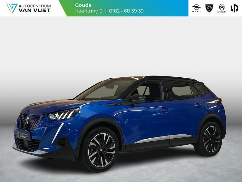 Blauw Gebruikt 2023 Peugeot e-2008 GTi SUV | € 24.849 (Iets duurder) - Afbeelding 1/4
