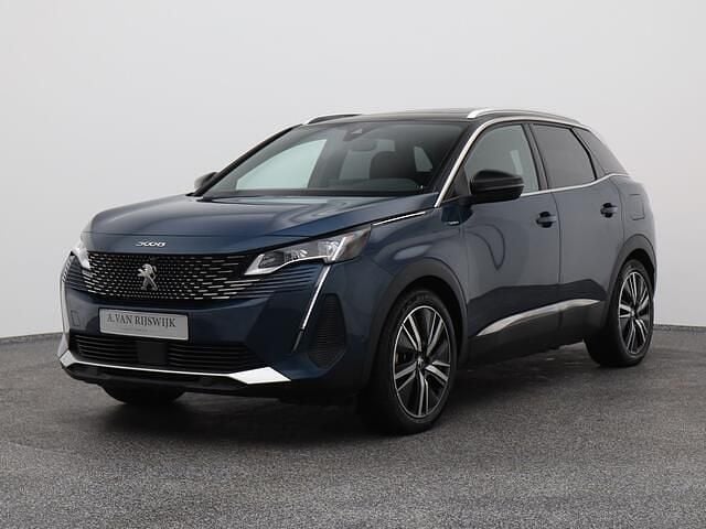 Blauw Occasion 2022 Peugeot 3008 GT-line SUV | € 23.400 (Super prijs) - Afbeelding 1/4