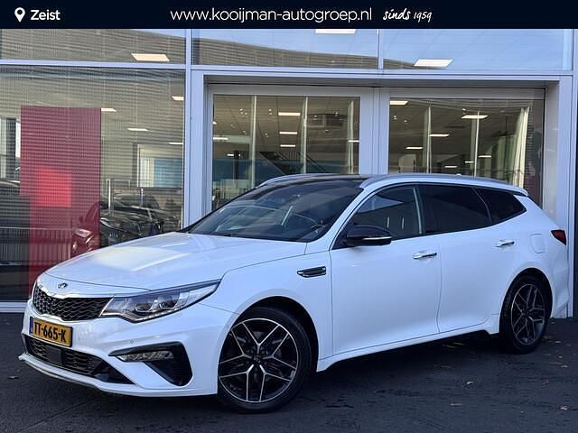 (swp) snow white pearl p Gebruikt 2018 Kia Optima GT-Line Stationwagen | € 20.745 - Afbeelding 1/4