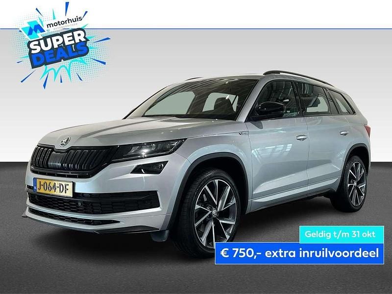 Grijs Gebruikt 2020 Skoda Kodiaq SportLine SUV | € 26.495 (Goede deal) - Afbeelding 1/4