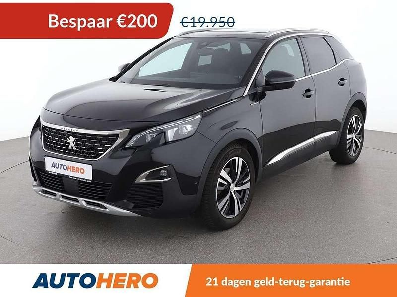 Zwart Gebruikt 2021 Peugeot 3008 GT-line SUV | € 19.949 (Super prijs) - Afbeelding 1/3