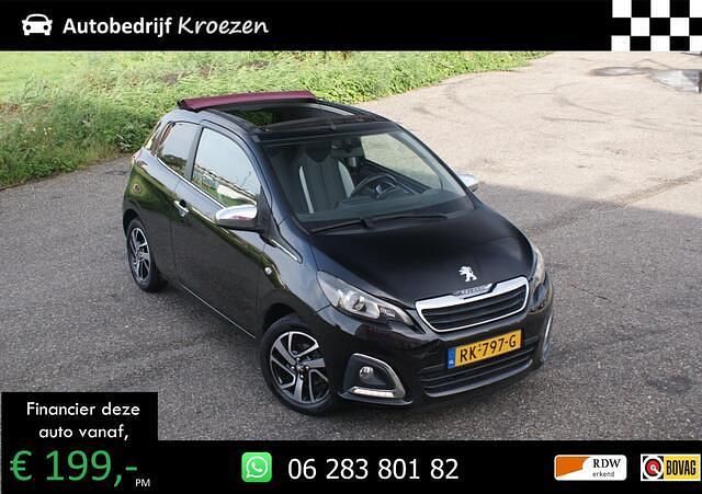 Zwart Gebruikt 2015 Peugeot 108 Roland Garros Hatchback | € 6.450 (Eerlijke prijs) - Afbeelding 1/4