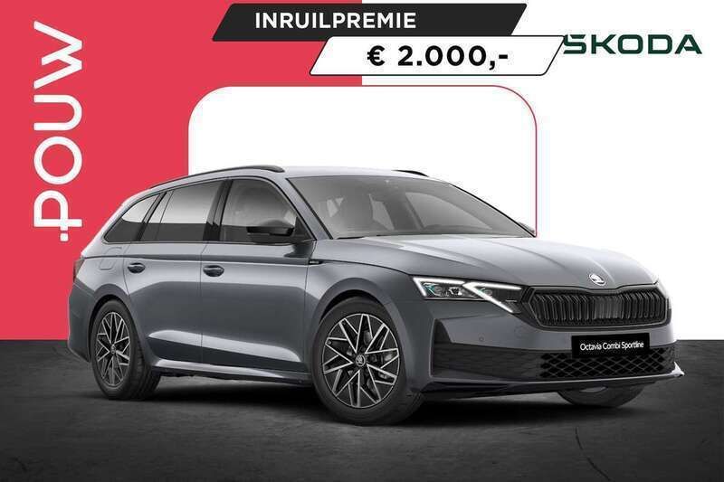 Grijs Nieuw 2025 Skoda Octavia SportLine Stationwagen | € 43.920 (Goede deal) - Afbeelding 1/4