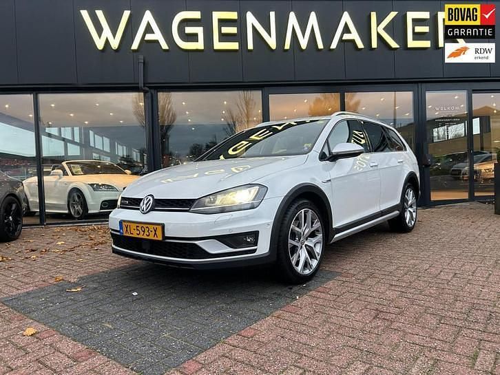 Wit (metallic) Gebruikt 2015 VW Golf VII GTD Stationwagen | € 12.750 (Super prijs) - Afbeelding 1/4
