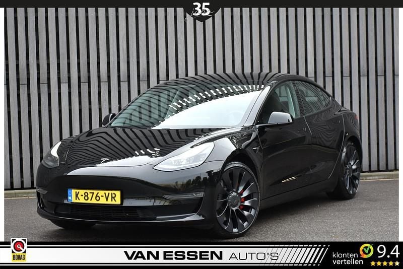Zwart Gebruikt 2021 Tesla Model 3 Performance Sedan | € 28.895 (Iets duurder) - Afbeelding 1/4