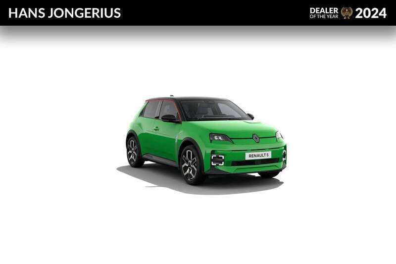 Green pop met dak in sterzwart (groen metallic) Nieuw 2025 Renault R5 Techno Hatchback | € 28.514 (Super prijs) - Afbeelding 1/4
