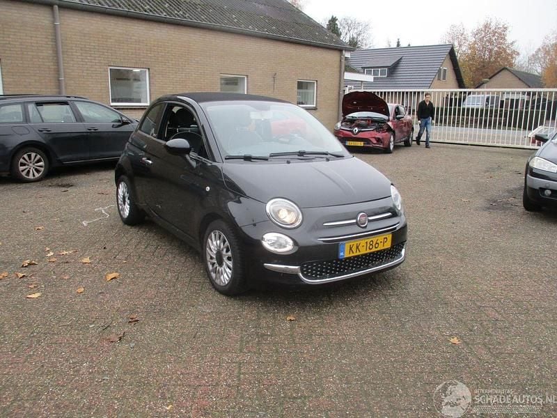 Zwart Gebruikt 2016 Fiat 500C Lounge Cabriolet | € 5.850 - Afbeelding 1/4