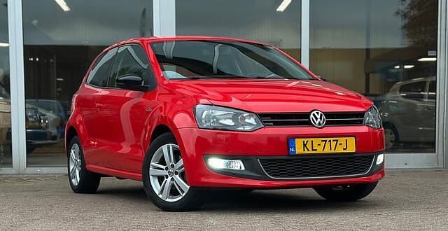 Rood Gebruikt 2012 VW Polo Trendline Hatchback | € 4.494 (Super prijs) - Afbeelding 1/2