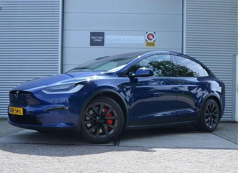 Blauw Gebruikt 2024 Tesla Model X Plaid SUV | € 89.999 - Afbeelding 1/4
