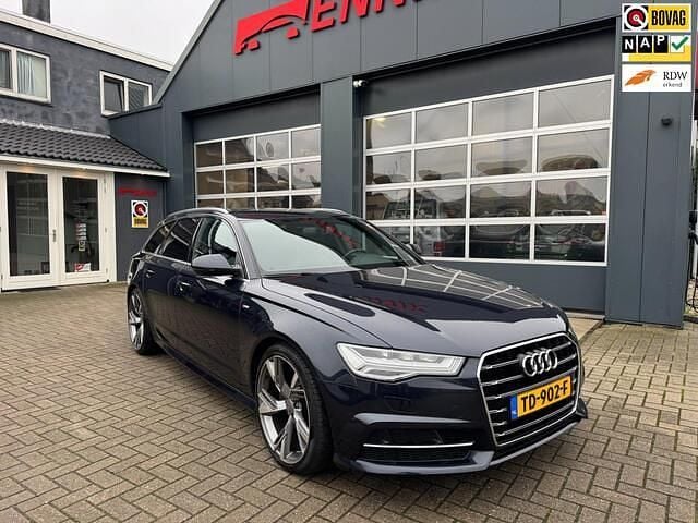 Blauw Gebruikt 2018 Audi A6 S-Line Stationwagen | € 24.950 (Super prijs) - Afbeelding 1/4