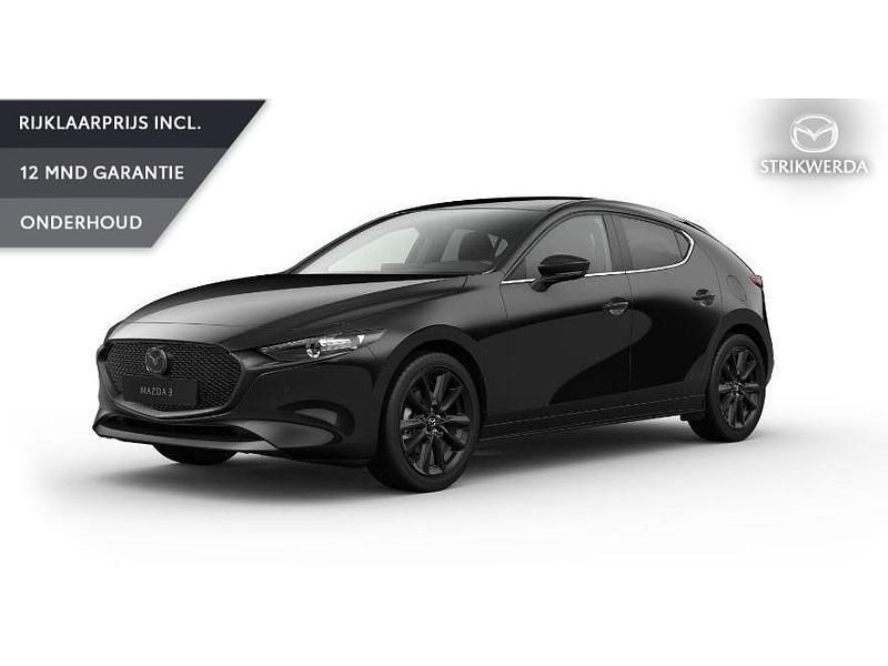 Zwart Nieuw 2025 Mazda 3 Nagisa Hatchback | € 34.995 (Iets duurder) - Afbeelding 1/1