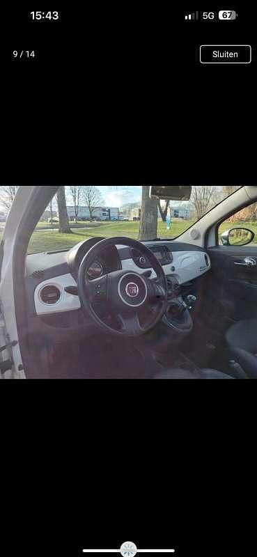 Wit Gebruikt 2008 Fiat 500 Lounge Hatchback | € 3.500 (Eerlijke prijs) - Afbeelding 1/4