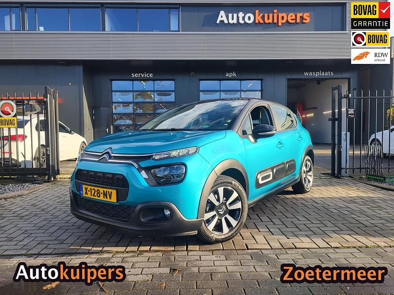 Blauw Occasion 2022 Citroën C3 PureTech Hatchback | € 12.950 (Eerlijke prijs) - Afbeelding 1/4