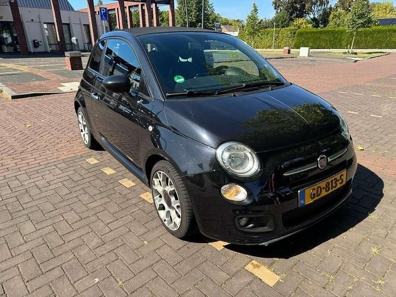 Zwart Gebruikt 2015 Fiat 500C Sport Cabriolet | € 6.750 (Goede deal) - Afbeelding 1/4