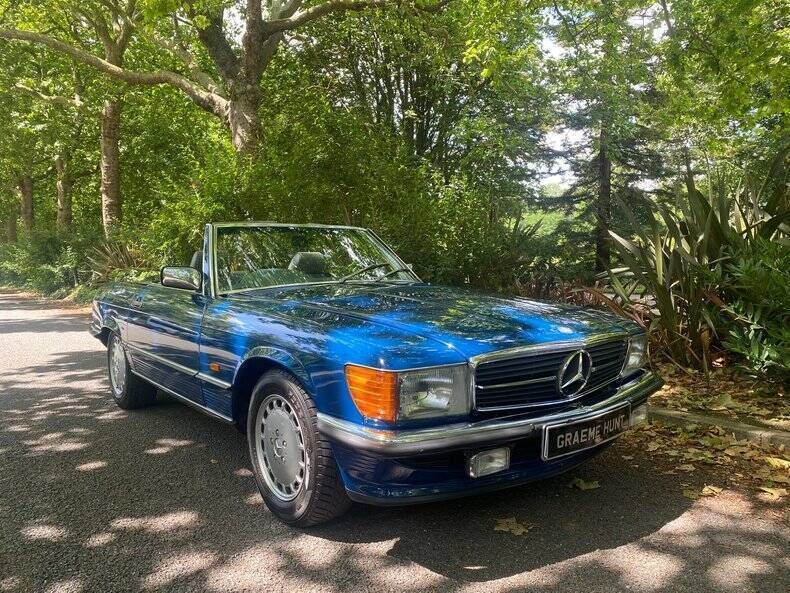 Blauw Gebruikt 1988 Mercedes SL300 Cabriolet | € 44.940 - Afbeelding 1/4