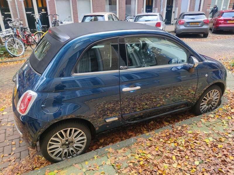 Blauw Gebruikt 2014 Fiat 500 Lounge Cabriolet | € 7.500 (Eerlijke prijs) - Afbeelding 1/4