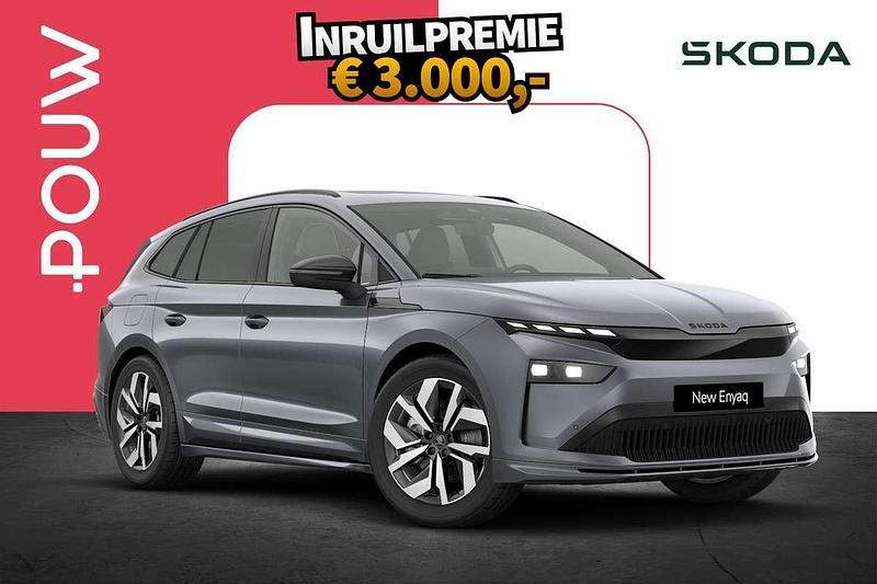 Wit Nieuw 2025 Skoda Enyaq iV Business Line SUV | € 57.250 (Iets duurder) - Afbeelding 1/4