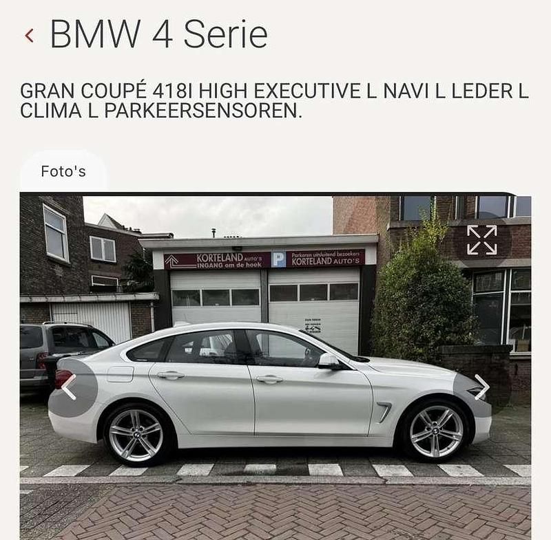 Wit Occasion 2017 BMW 418 Coupé | € 22.500 (Eerlijke prijs) - Afbeelding 1/4