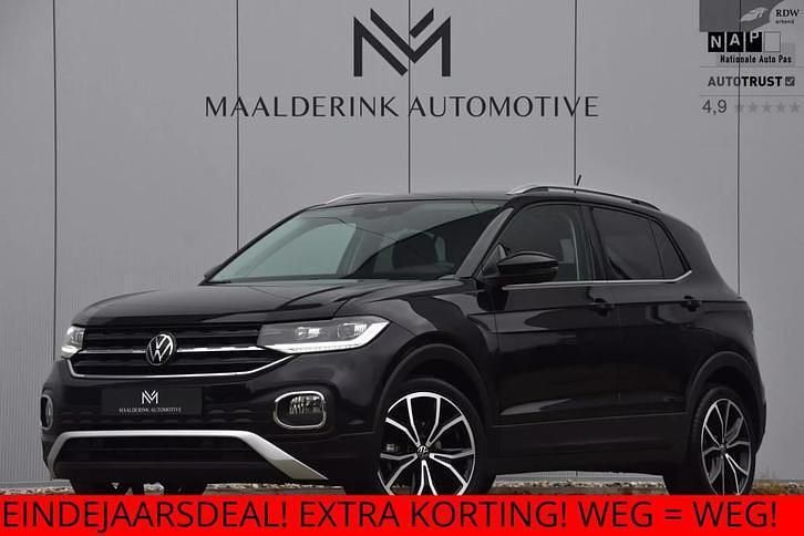 Zwart Gebruikt 2022 VW T-Cross Style SUV | € 23.890 (Eerlijke prijs) - Afbeelding 1/4