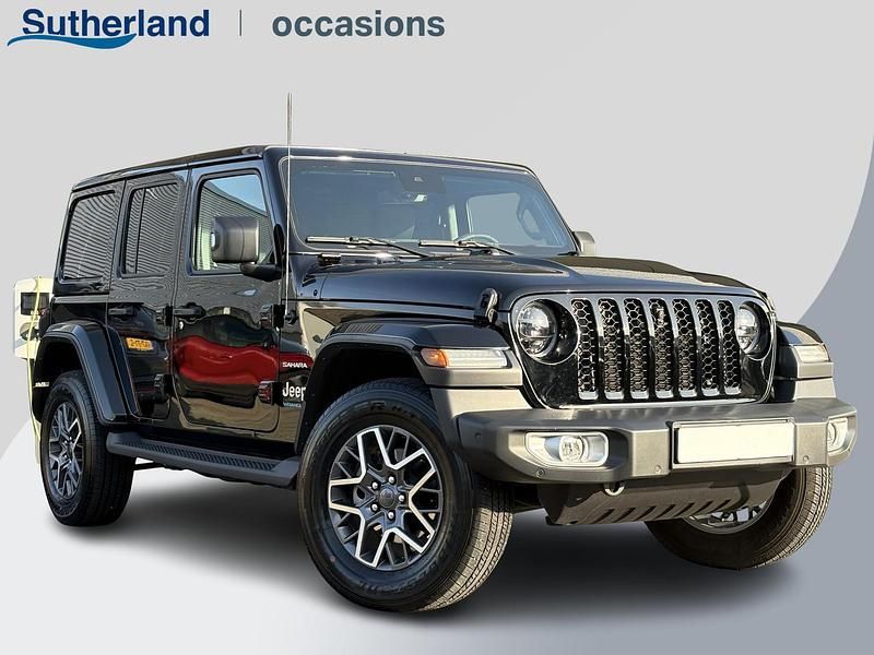 Zwart Occasion 2024 Jeep Wrangler Unlimited Sahara SUV | € 69.850 (Eerlijke prijs) - Afbeelding 1/4