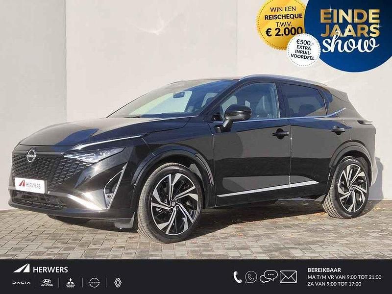 Pearl black (gat) Occasion 2025 Nissan Qashqai Tekna+ SUV | € 36.835 (Eerlijke prijs) - Afbeelding 1/4