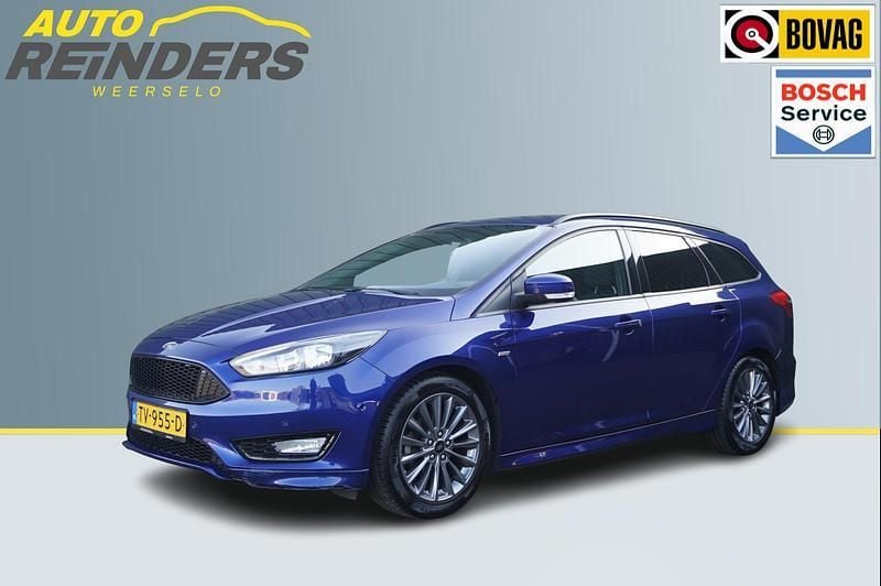 Blauw Gebruikt 2018 Ford Focus ST-Line Stationwagen | € 11.600 (Eerlijke prijs) - Afbeelding 1/4