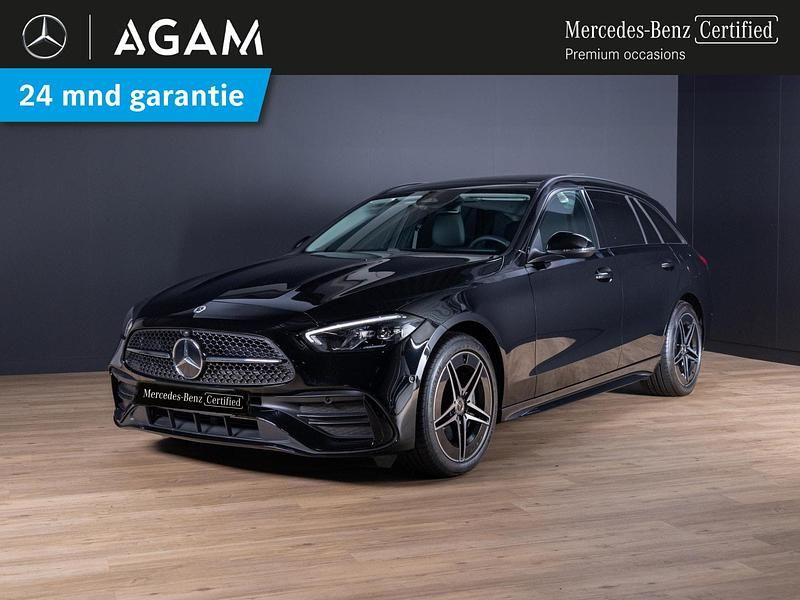 Zwart Occasion 2024 Mercedes C300 AMG line Stationwagen | € 42.950 (Super prijs) - Afbeelding 1/4